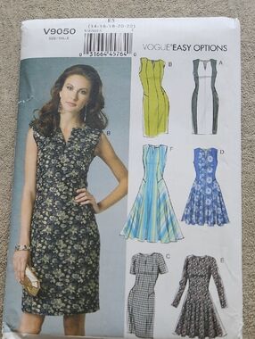 Vogue Easy Options Women's Sheath Dress Pattern V9050